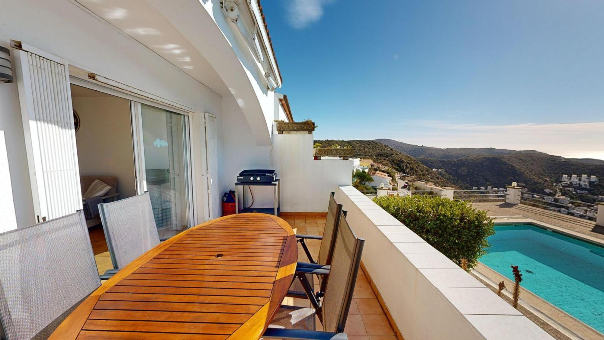 Appartement 65 M2 ,Piscine Vue Mer Roses Eksteriør bilde